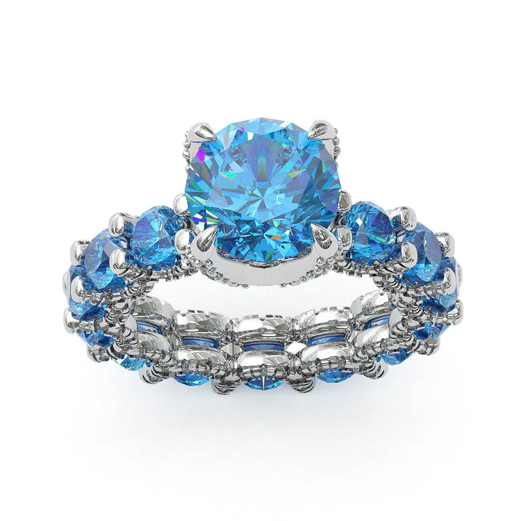 Elegant Blue Sparkle Ring – Timeless Shine for Every Occasion