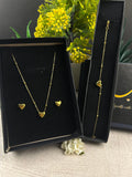 Golden Heart Charm Set