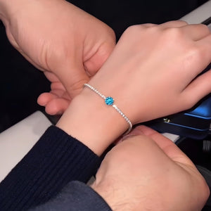 Hallmark Silver Blue Brilliant Cut Bracelet original