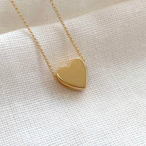 Solid Heart Necklace with Gift Box