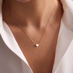 Solid Heart Necklace with Gift Box