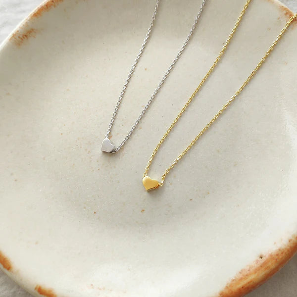Solid Heart Necklace with Gift Box