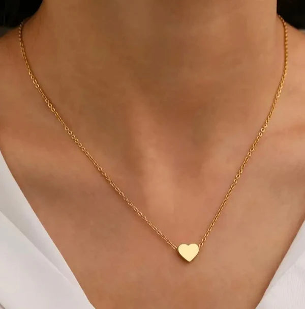 Solid Heart Necklace with Gift Box