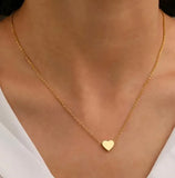 Solid Heart Necklace with Gift Box