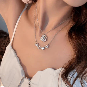 2 in 1 magnetic four leaf clover necklace
