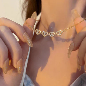 2 in 1 magnetic four leaf clover necklace