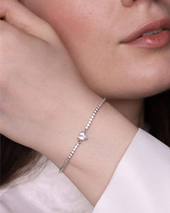 Imported Zirconia Bracelet - Hallmark Silver White Brilliant Cut